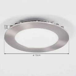 Spot Encastrable Finsrud Led Nickel Mat, 1 Lumiere