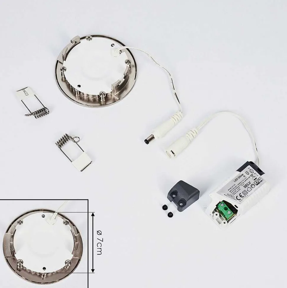 Spot Encastrable Finsrud Led Nickel Mat, 1 Lumiere