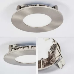 Spot Encastrable Finsrud Led Nickel Mat, 1 Lumiere