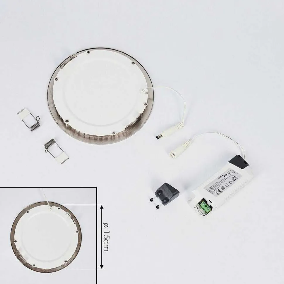 Spot Encastrable Finsrud Led Nickel Mat, 1 Lumiere