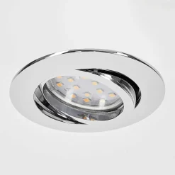 Spot Encastrable Kerrouan Led Chrome, 1 Lumiere