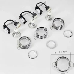 Spot Encastrable Kerrouan Led Chrome, 1 Lumiere