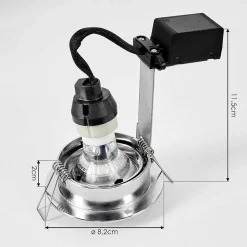 Spot Encastrable Kerrouan Led Chrome, 1 Lumiere