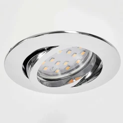 Spot Encastrable Kerrouan Led Chrome, 1 Lumiere