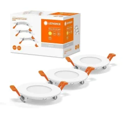 Spot Encastrable Ledvance Downlight Slim Blanc, 3 Lumieres