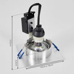 Spot Encastrable Monthois Led Chrome, Nickel Mat, 1 Lumiere