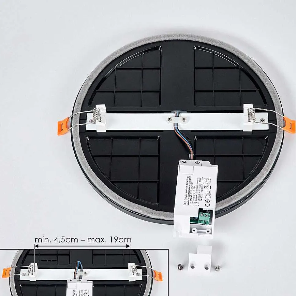 Spot Encastrable Pawcatuck Led Noir, Blanc, 1 Lumiere