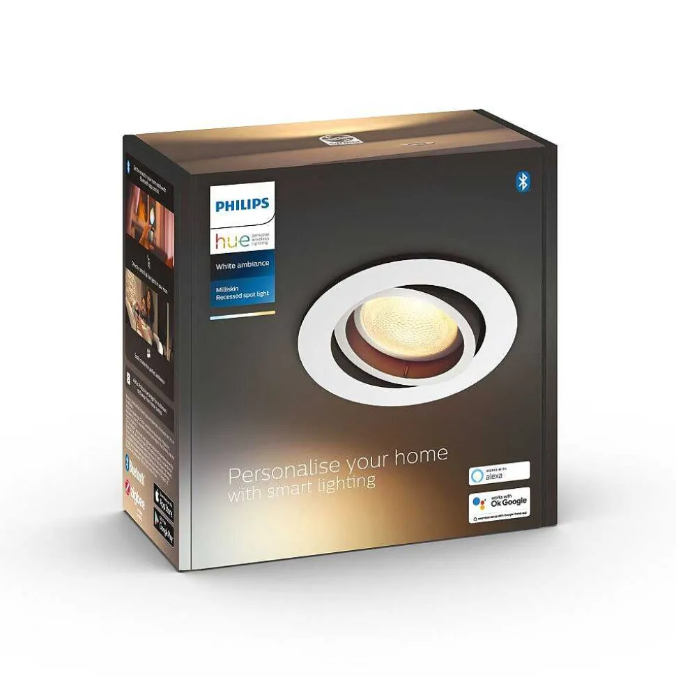 Spot Encastrable Philips Hue White Ambiance Milliskin Led Blanc, 1 Lumiere