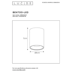Spot Lucide Bentoo Led Blanc, 1 Lumiere