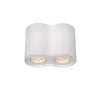 Spot Lucide Tube Blanc, 2 Lumieres