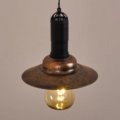 Suspension Anaheim Led Cuivre, Noir, 1 Lumiere