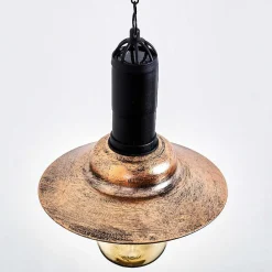 Suspension Anaheim Led Cuivre, Noir, 1 Lumiere