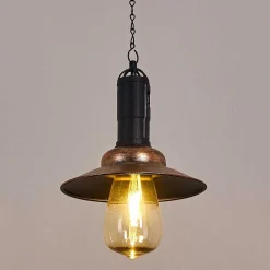 Suspension Anaheim Led Cuivre, Noir, 1 Lumiere