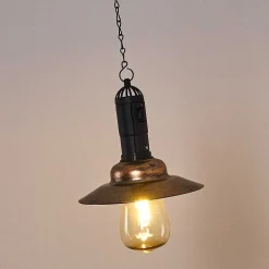 Suspension Anaheim Led Cuivre, Noir, 1 Lumiere