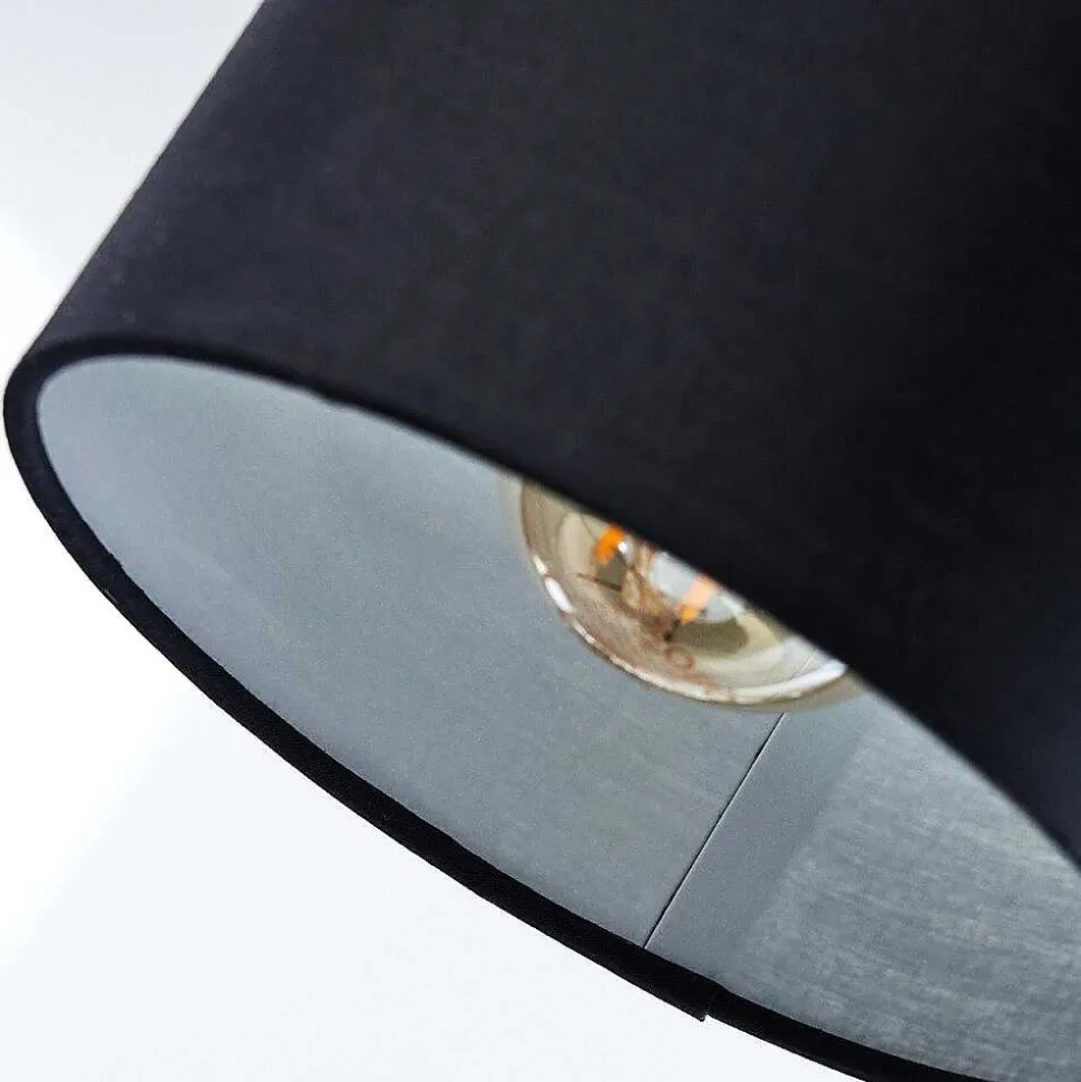 Suspension Betsele Bois Clair, Noir, 4 Lumieres