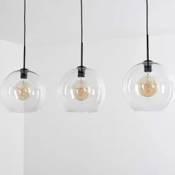 Suspension Boules 30 Cm Koyoto Clair, 3 Lumieres