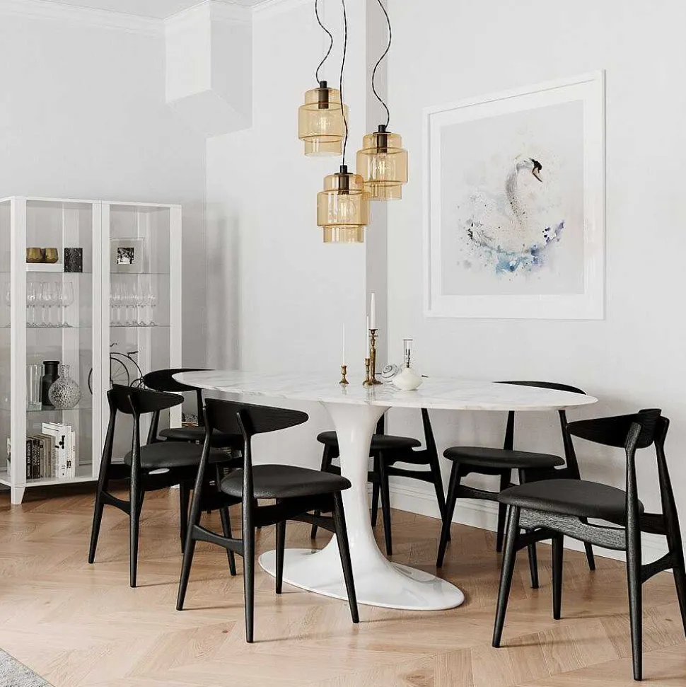 Suspension By Rydens Ebbot Noir, 3 Lumieres