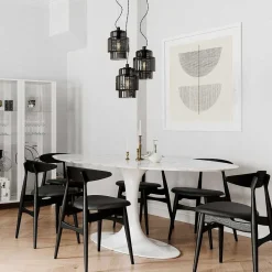 Suspension By Rydens Ebbot Noir, 3 Lumieres