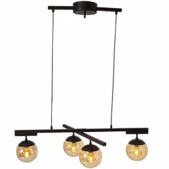 Suspension By Rydens Labelle Noir, 4 Lumieres