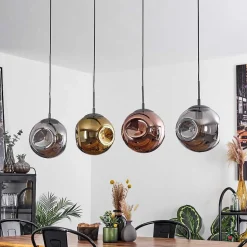 Suspension Cabreiro Anthracite, 4 Lumieres