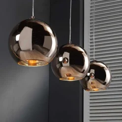 Suspension Cattenscop Cuivre, 3 Lumieres