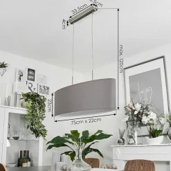 Suspension Domnom Nickel Mat, 2 Lumieres