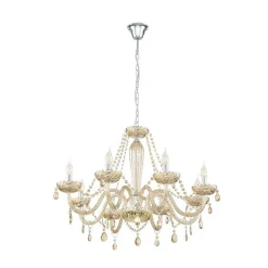 Suspension Eglo Basilano Chrome, 8 Lumieres