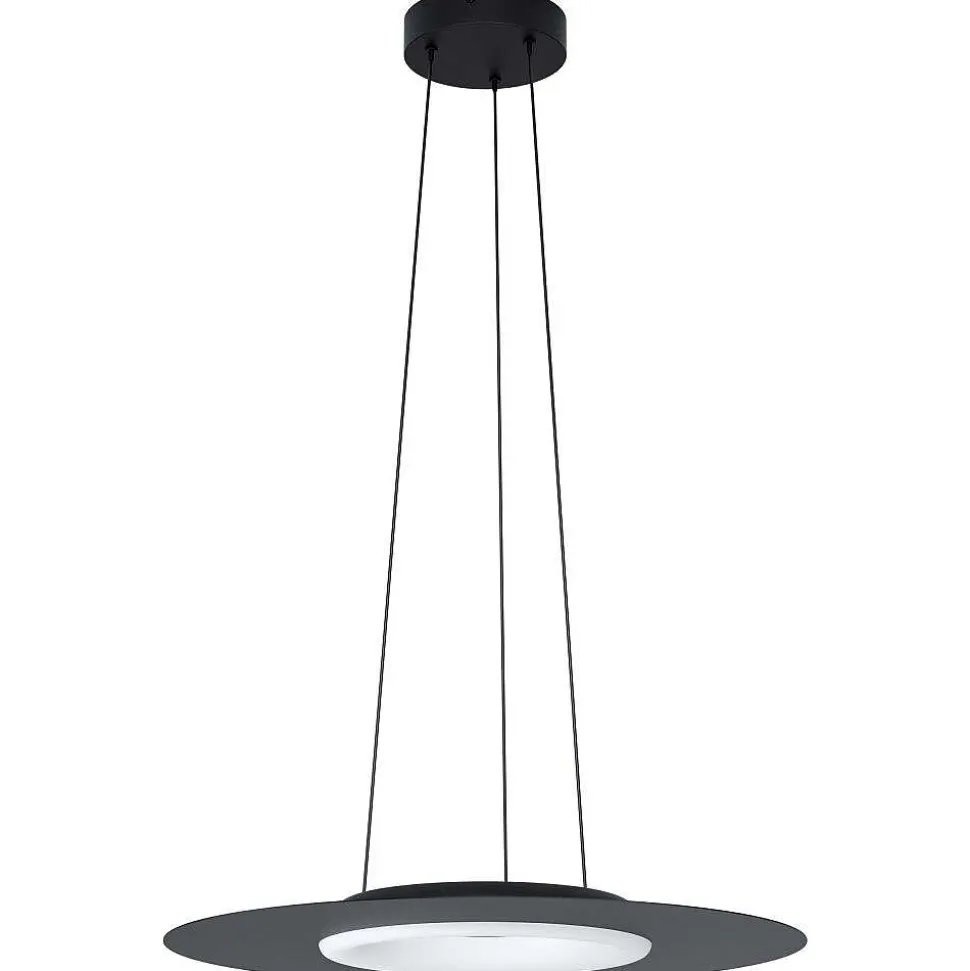 Suspension Eglo Compo Rosso Led Noir, 1 Lumiere, Changeur De Couleurs