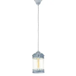 Suspension Eglo Langham Bleu, Gris, 1 Lumiere
