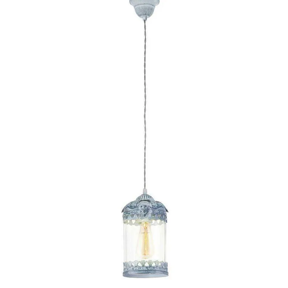 Suspension Eglo Langham Bleu, Gris, 1 Lumiere