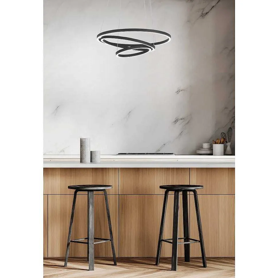 Suspension Eglo Lobinero-Z Led Noir, 1 Lumiere