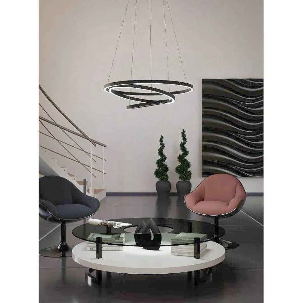 Suspension Eglo Lobinero-Z Led Noir, 1 Lumiere