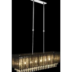 Suspension Globo Bagana Led Chrome, 8 Lumieres
