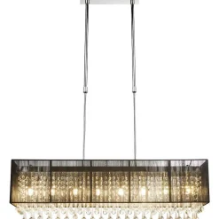 Suspension Globo Bagana Led Chrome, 8 Lumieres