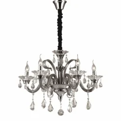Suspension Ideal Lux Colossal Chrome, 6 Lumieres