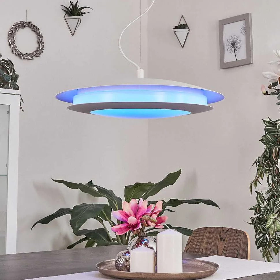 Suspension Ittingen Led Blanc, 1 Lumiere, Changeur De Couleurs