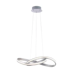 Suspension Leuchten-Direkt Ls-Melinda Led Acier Inoxydable, 1 Lumiere, Telecommandes, Changeur De Couleurs