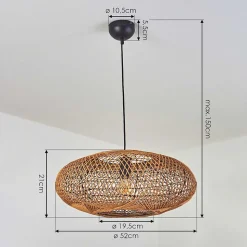 Suspension Mulstrand Noir, 1 Lumiere