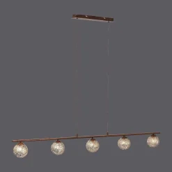 Suspension Paul Neuhaus Greta Rouille, 5 Lumieres