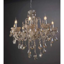 Suspension Paul Neuhaus Gracia Champagne, 8 Lumieres