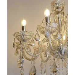 Suspension Paul Neuhaus Gracia Champagne, 8 Lumieres