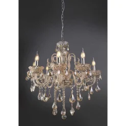 Suspension Paul Neuhaus Gracia Champagne, 8 Lumieres