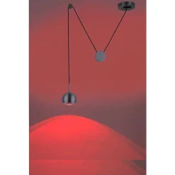 Suspension Paul Neuhaus Q-Adam Led Acier Inoxydable, 1 Lumiere, Telecommandes, Changeur De Couleurs