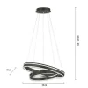 Suspension Paul Neuhaus Q-Vito Led Anthracite, 1 Lumiere, Telecommandes