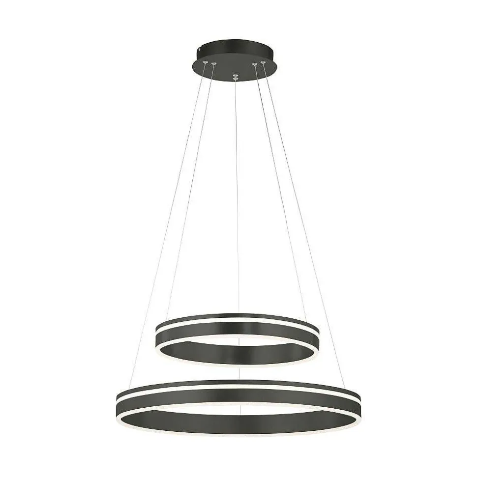 Suspension Paul Neuhaus Q-Vito Led Anthracite, 1 Lumiere, Telecommandes