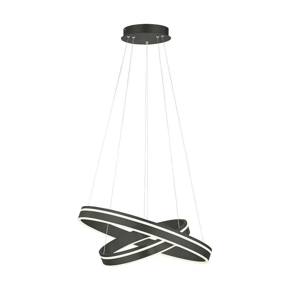 Suspension Paul Neuhaus Q-Vito Led Anthracite, 1 Lumiere, Telecommandes