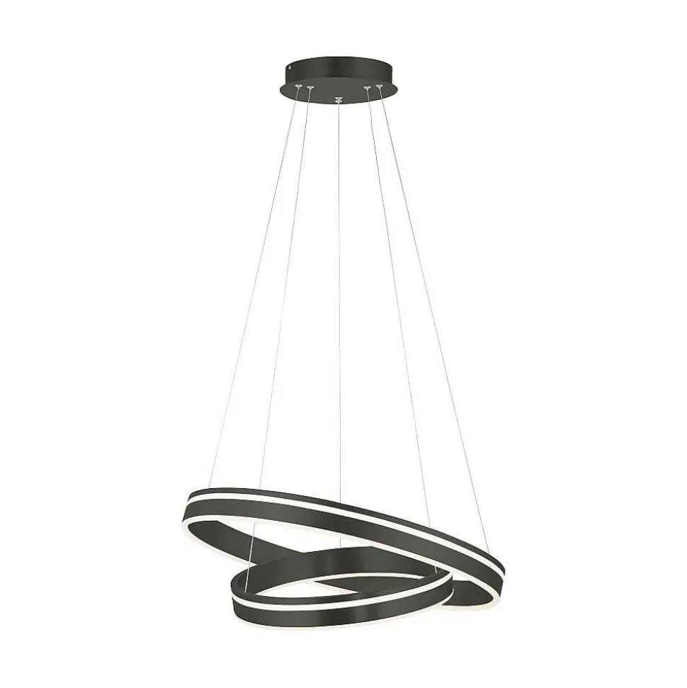 Suspension Paul Neuhaus Q-Vito Led Anthracite, 1 Lumiere, Telecommandes