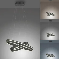 Suspension Paul Neuhaus Q-Vito Led Anthracite, 1 Lumiere, Telecommandes