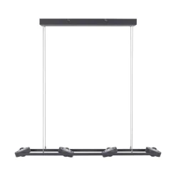 Suspension Paul Neuhaus Q-Mia Led Anthracite, 16 Lumieres, Telecommandes, Changeur De Couleurs