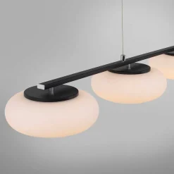 Suspension Paul Neuhaus Q-Etienne Led Noir, 4 Lumieres, Telecommandes